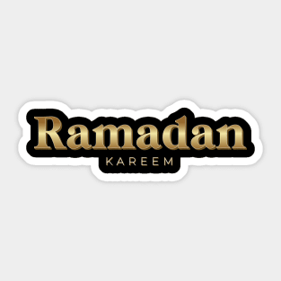 ramadan text effect with golden luxury style Sticker